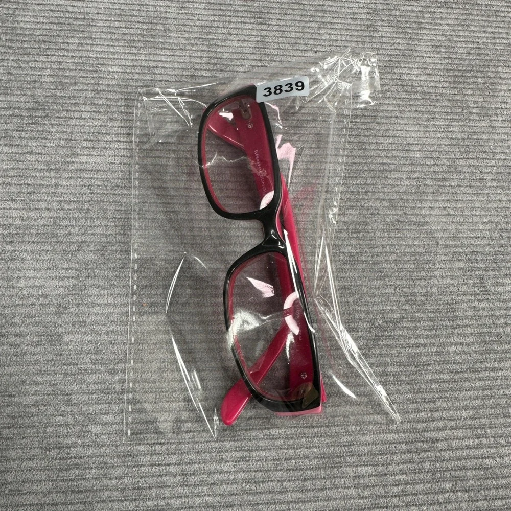 Kerastase Y2K Sunglasses Black Pink Rectangular Wave Temple K50033 C044 51-15